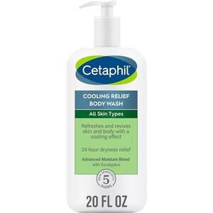 Cetaphil Cooling Relief Body Wash 20oz Sensitive Skin Sunburn Dryness New